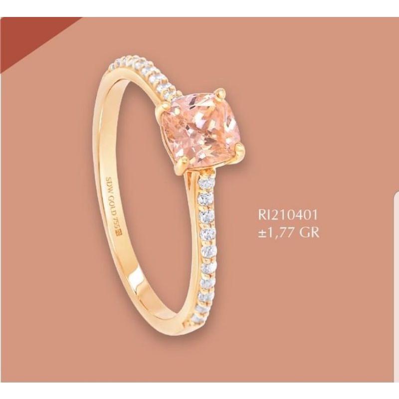 CINCIN EMAS MORGANITE COLLECTION SANDRA DEWI GOLD SDW