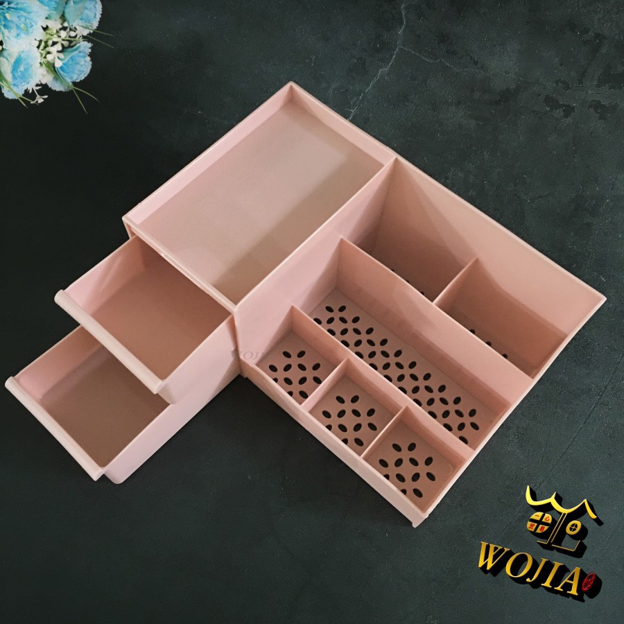 Rak Kosmetik Plastik Tempat Makeup Kotak Laci Organizer Storage Box