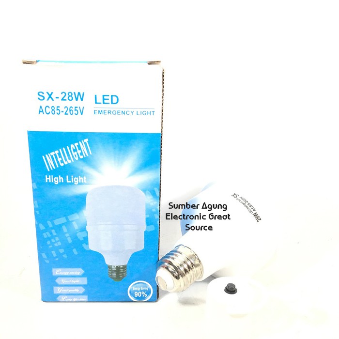 Lampu LED AC DC Emergency Otomatis Nyala Saat Mati Lampu SX28 SX28W Merk SX