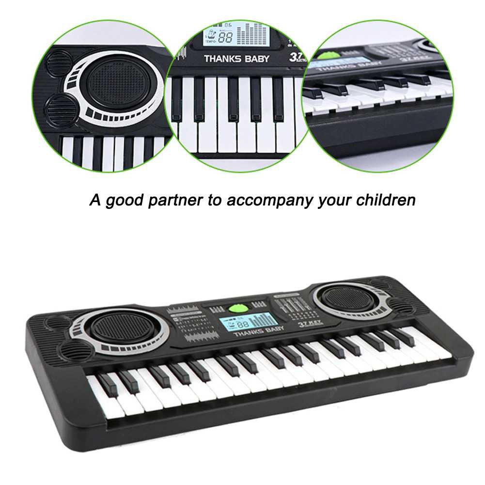 GS8 Organ Piano Musical Keyboard 37 Keys Elektrik Piano Untuk Anak-Anak Baterai NaiSi PD880