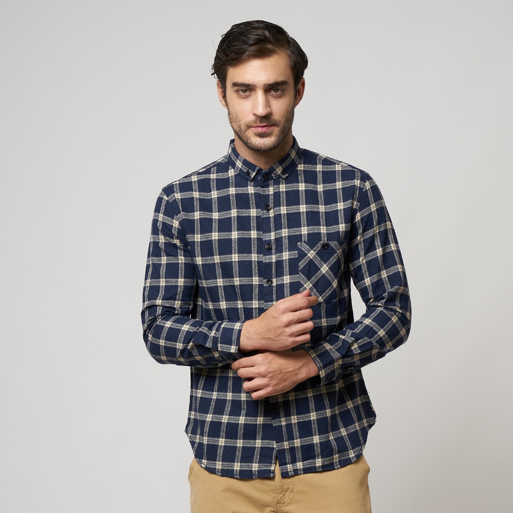 RAFTEL 199 Kemeja flanel pria lengan panjang kemeja flanel casual distro premium quality