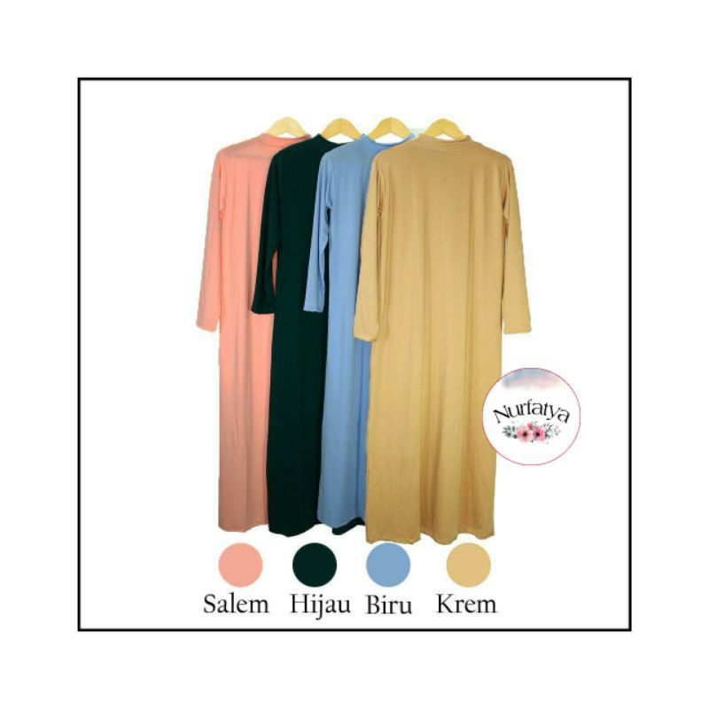 Manset Gamis Wanita Polos Lengan Panjang Gamis Daleman Kaftan