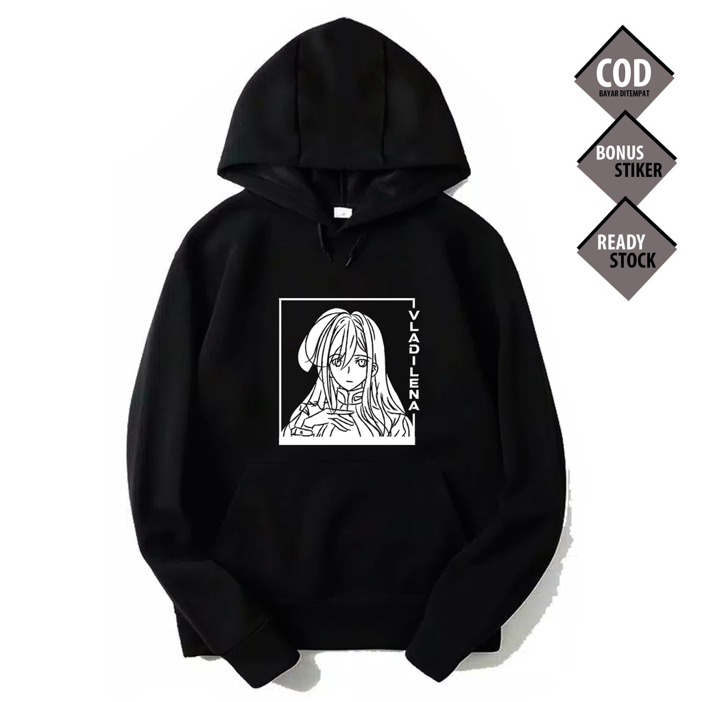 HOODIE WAIFU ANIME MANGA LENA VLADILENA MILIZE 86 EIGHTY SIX SHINEI NOUZEN ANJU EMMA BAJU JEPANG JAP