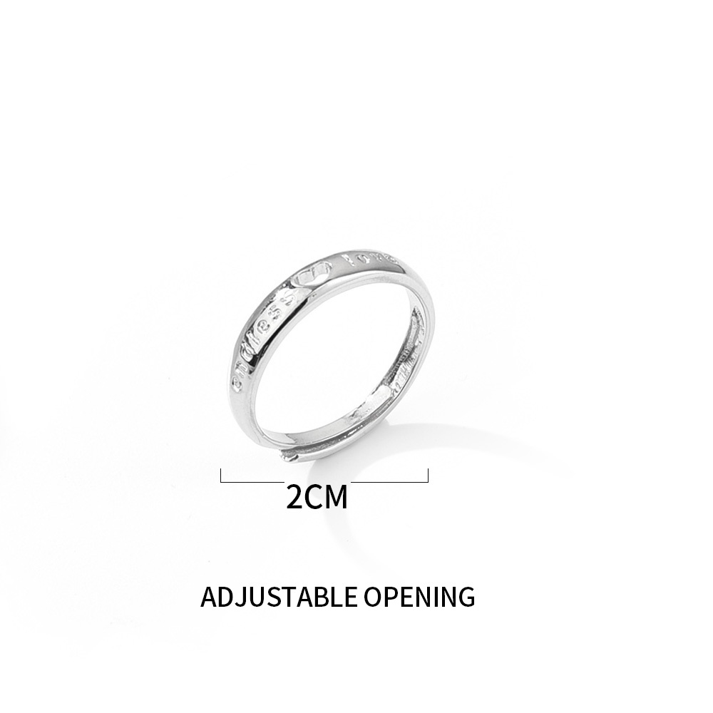1pc Cincin Jari Bentuk Hati Model Hollow Untuk Hadiah Pernikahan