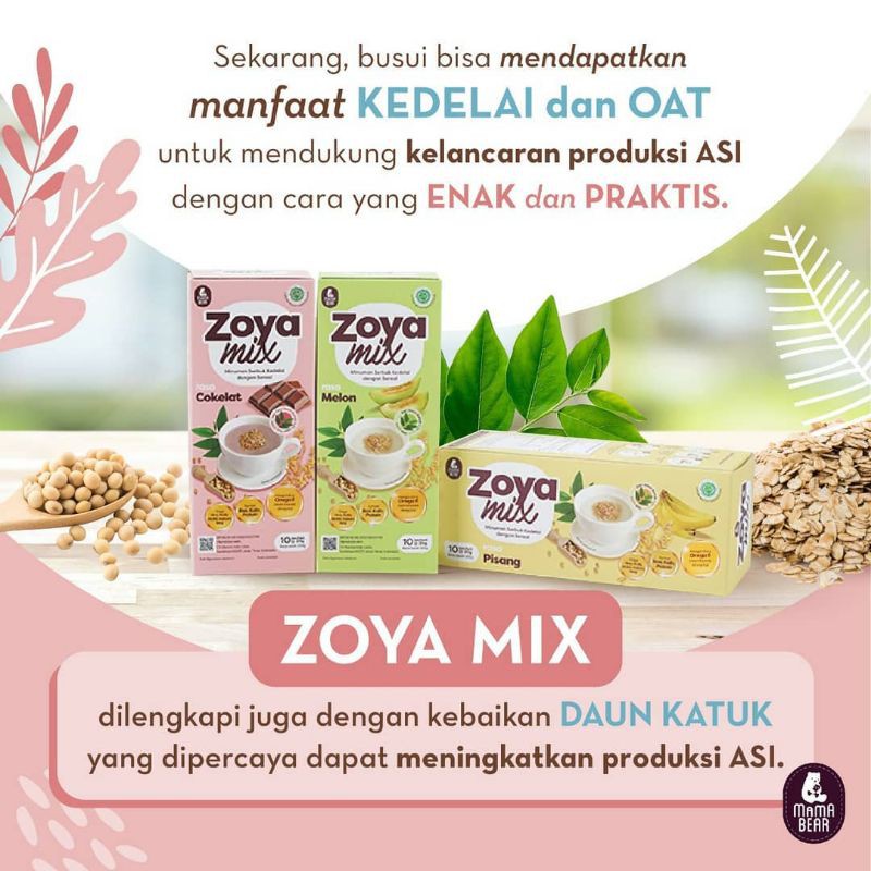 (Sachet)Mama Bear Teh / mamabear Zoya mix Mama Bear Almon Mix Asi Booster Oat Minuman Mama bear Teh Pelancar Asi Almom Susu Almond Susu Soya