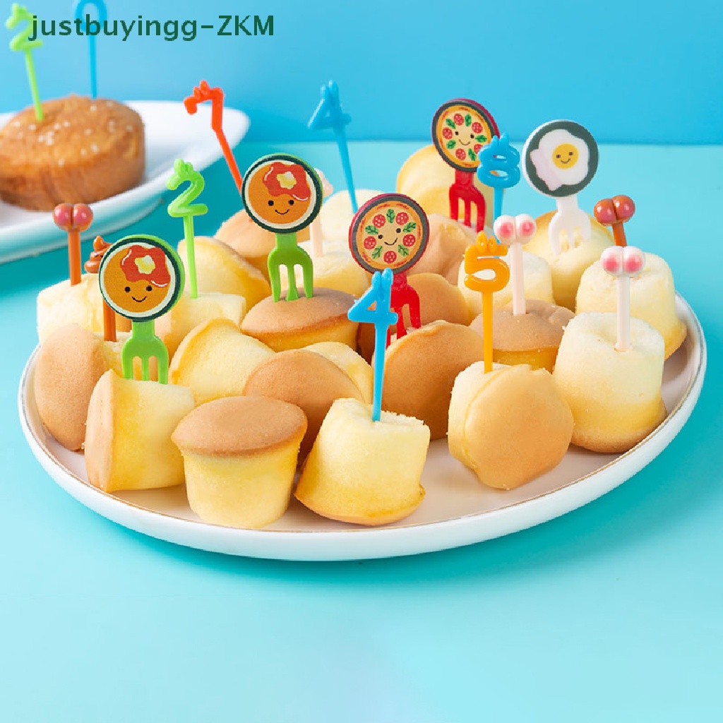 (justbuyingg) Set Garpu Buah / Makanan Penutup / Cocktail / Sandwich Desain Kartun Untuk Pesta