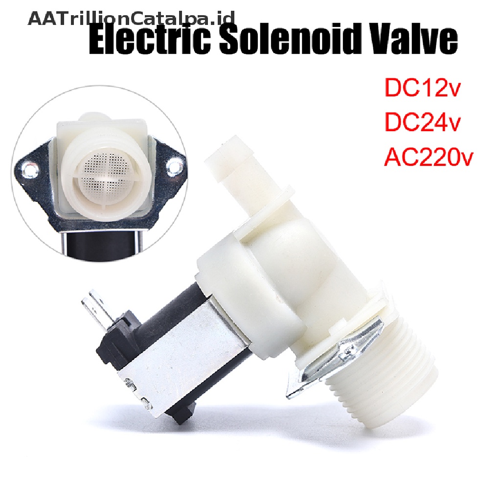 Aa Katup Inlet Air Solenoid Elektrik Bahan Plastik Dc 12v 24V AC220V