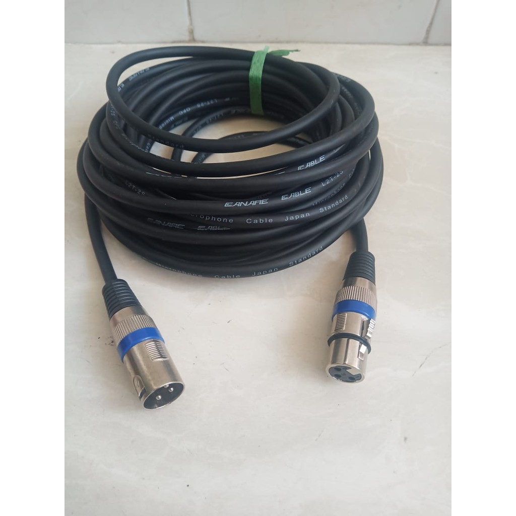 kabel mic cnare hitam jack canon male to canon female panjang 20M