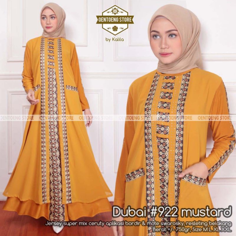 Baju Muslim Abaya Bordir Ori Turkey Dubai 922