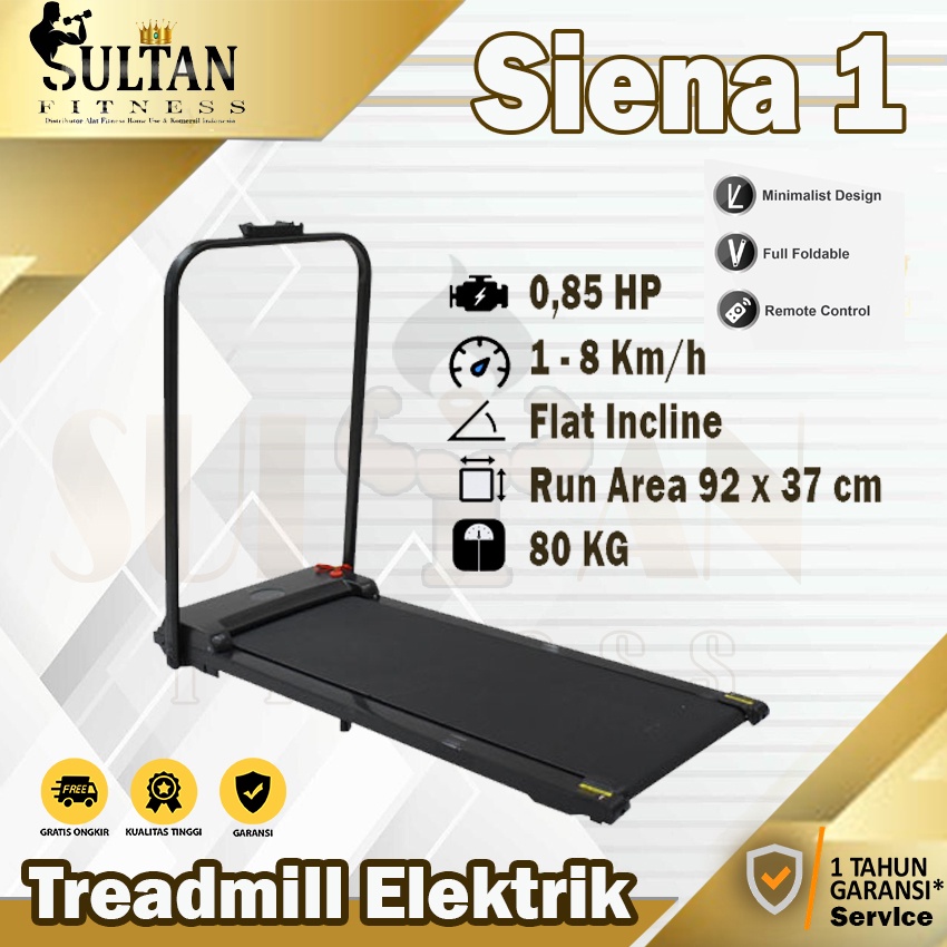 Alat FItness Rumah Treadmill Elektrik Siena ireborn Original COD JOGJA