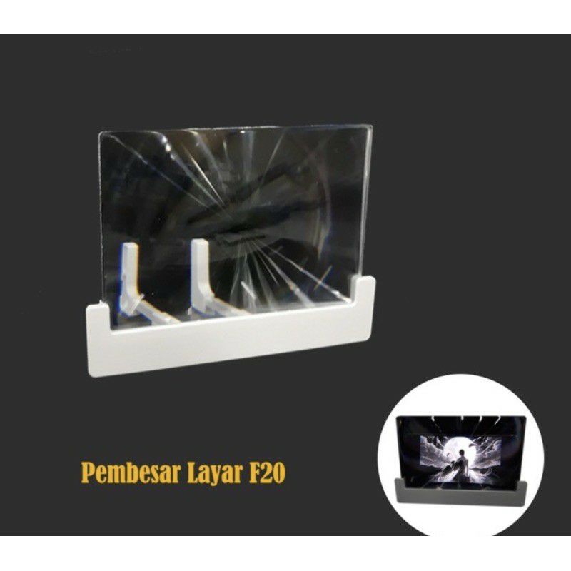 ENLARGED SCREEN Kaca Pembesar Layar HP 3D F20 Pembesar Layar Phone Holder F20