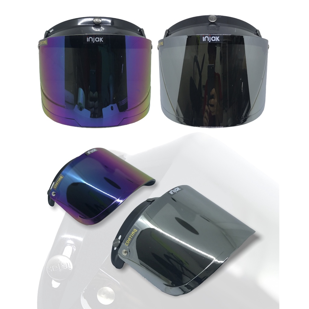 Kaca Helm Pelangi Datar Kaca Bogo Flat Kaca Flat Silver Kaca Datar Silver