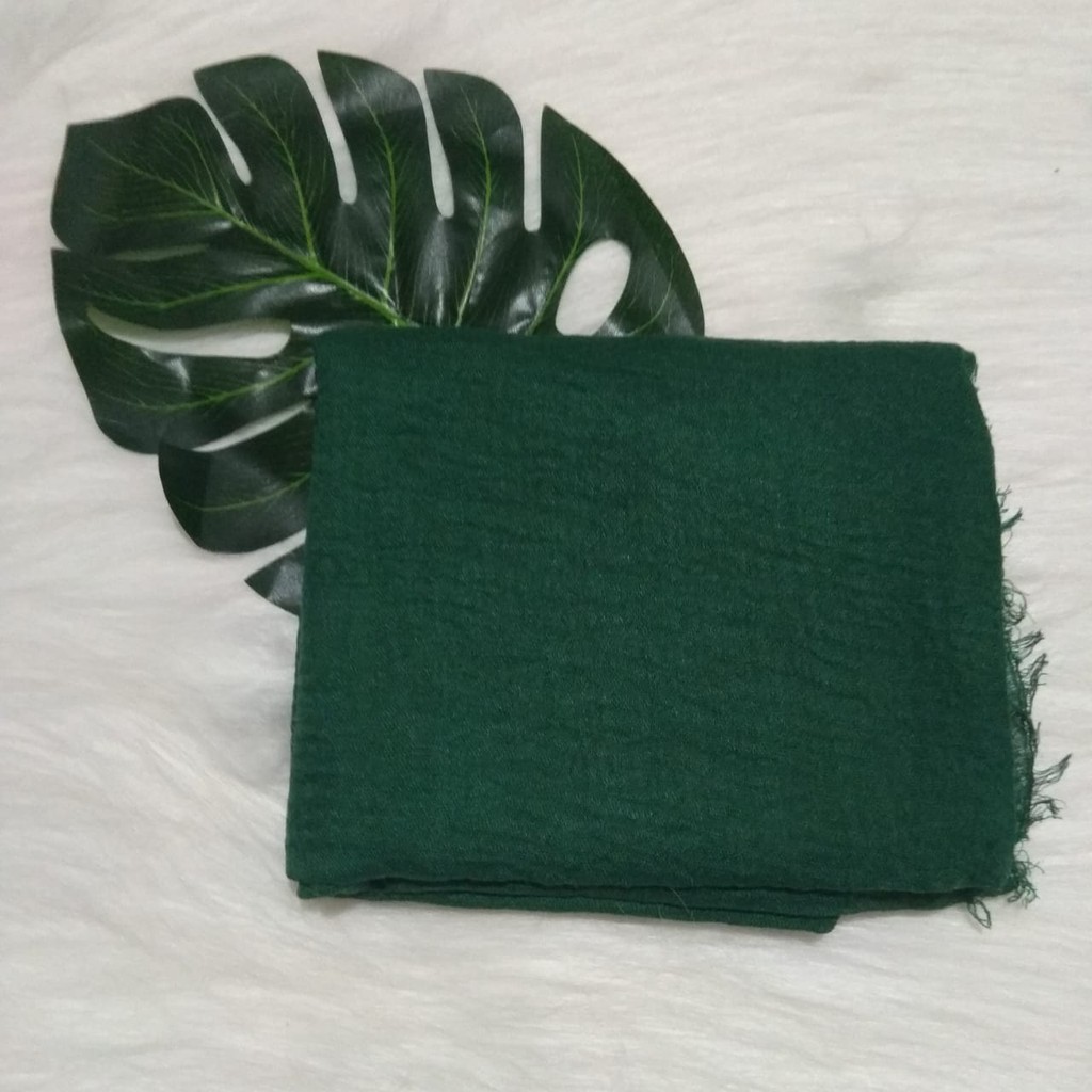 Termurah Pashmina Crinkle Azara / Pashmina Crinkle / Crinkle Azara-Hijau Botol