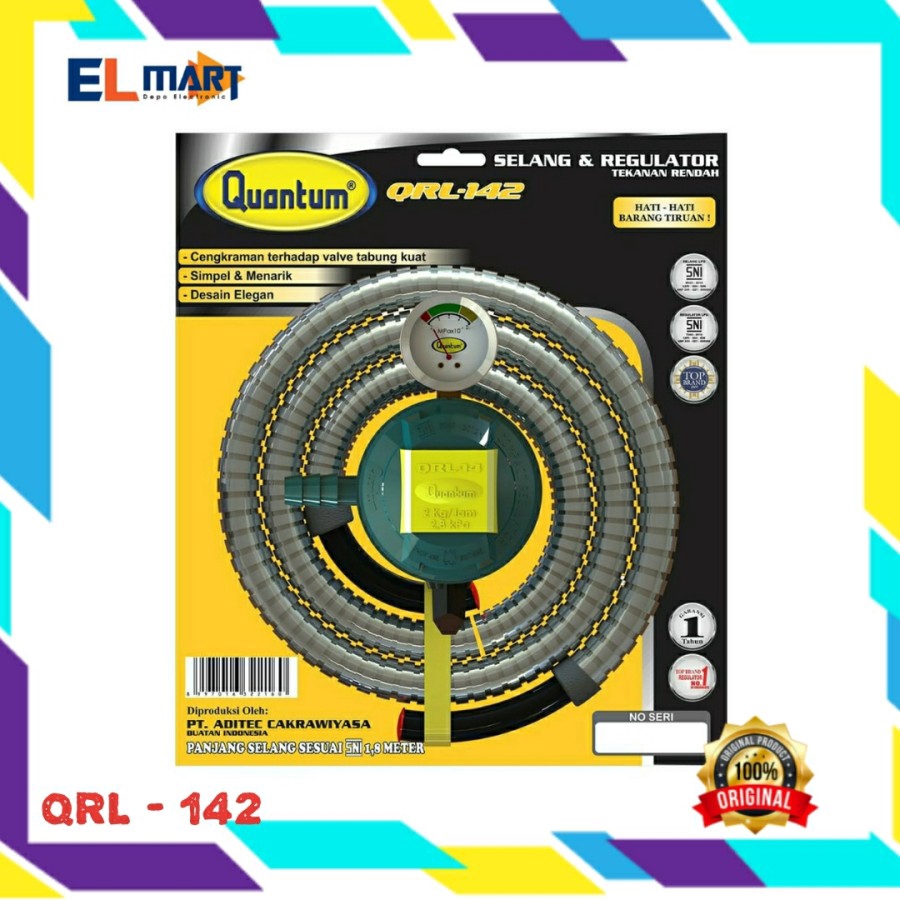 Selang Regulator Gas Quantum QRL 142 - QRL142 SNI