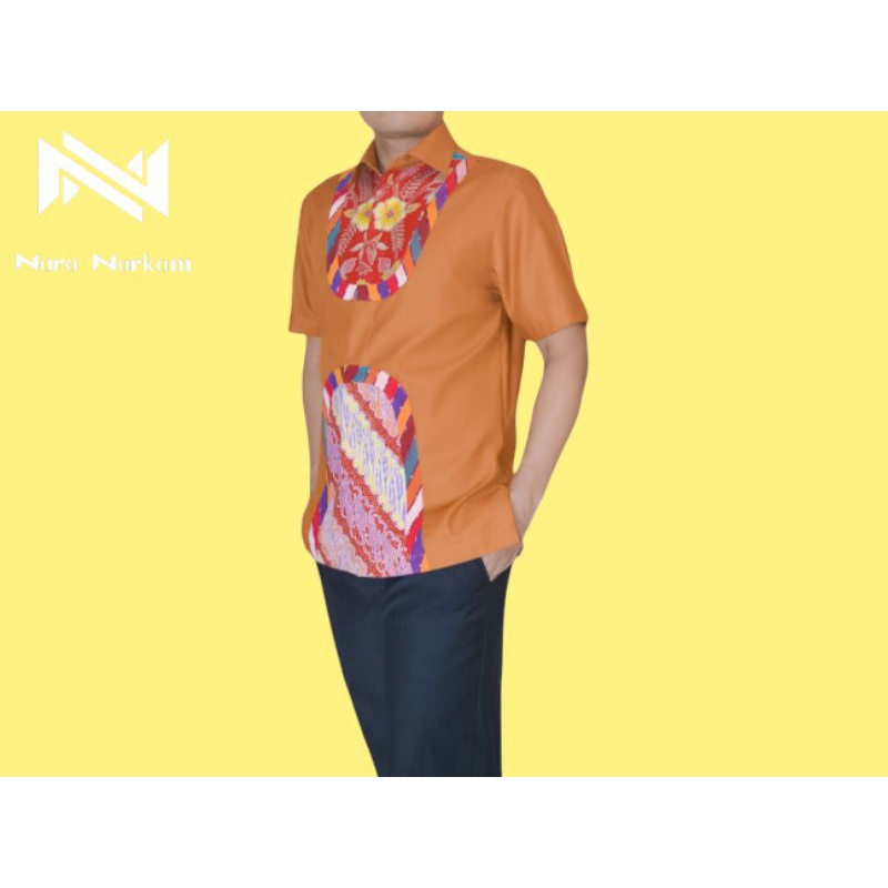 Kemeja Barik Pria Tenun Motif Sienna Wonderful Etnik