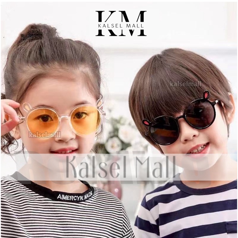 Kaca Mata Anak Cowok Cewek Model Telinga Kelinci Anti Silau Sinar Matahari Kacamata Unik Lucu Anak-Anak Gaya Korea Sunglasses Balita Bayi Perempuan Laki-Laki Banjarbaru Banjarmasin Martapura KCA6