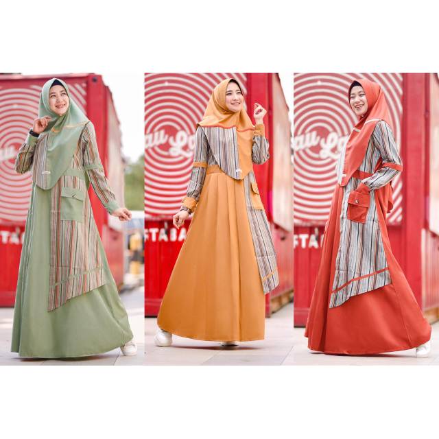 Set Gamis Aisyah Syari ori GAGIL By OVA