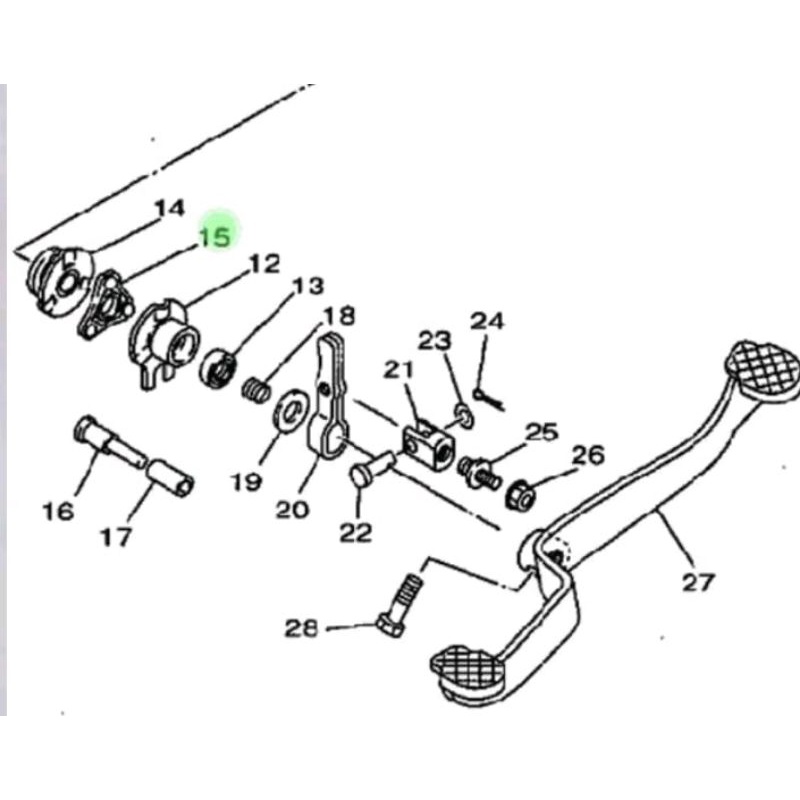 Holder Pawl 2JG-18181-00 Pelor Segita PORSNELENG Versneleng alfa Force 1 Original Yamaha