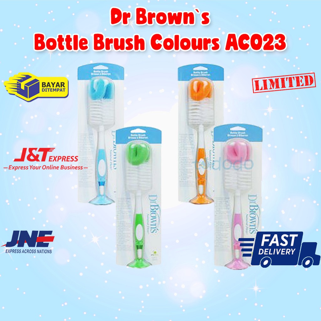 Sikat Botol Susu Bayi Dr Brown`s Botol Brush Colours AC023