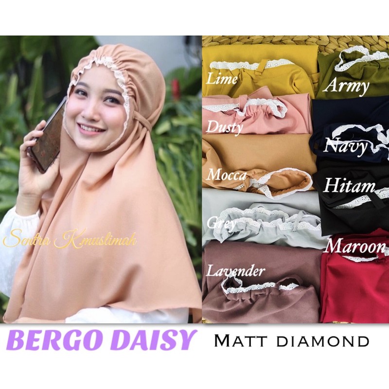 (1KG=15pcs))KHIMAR BERGO DAISY DIAMOND/MARYAM KERUT RENDA