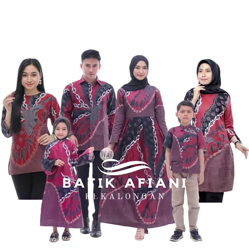 BISA PISAH Baju Batik Couple Keluarga Sania Ruffle Ori Ndoro Jowi Dnt Motif Murai Abang