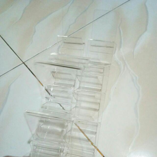 Akrilik Display Pajangan Tempat Dompet 6 Susun