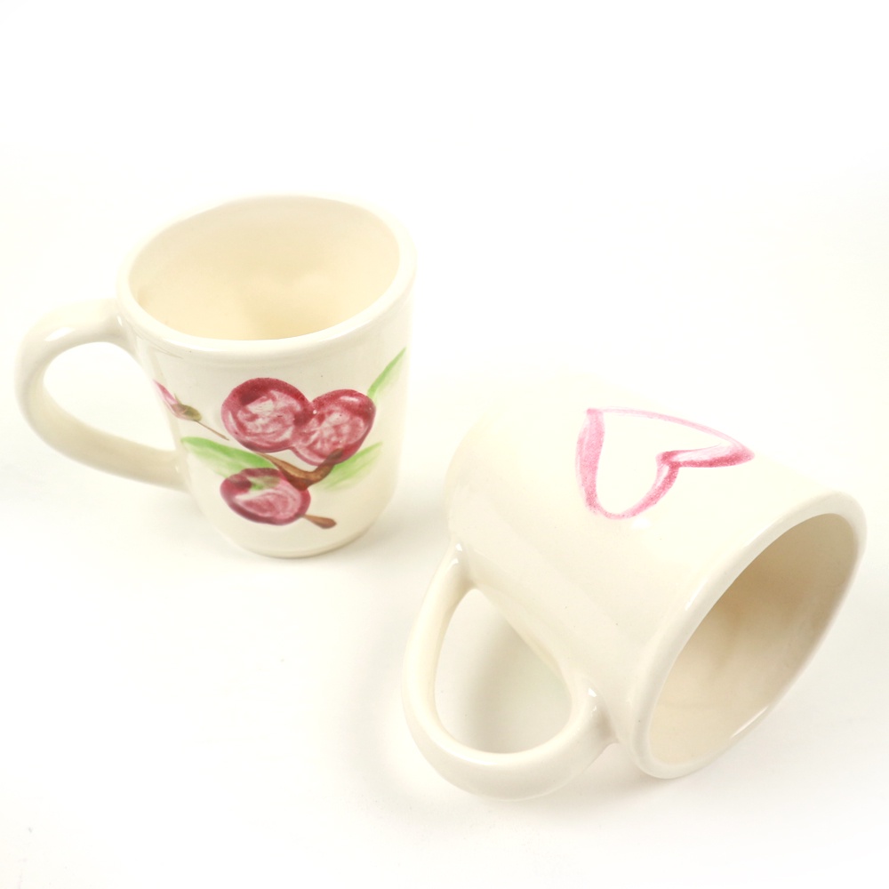 Mug Keramik Love Set 2 Pcs Cherry