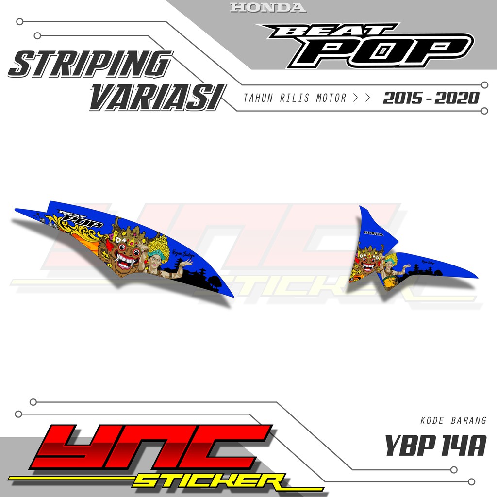 STIKER STRIPING BEAT POP-STICKER VARIASI BEAT POP 2015-2020 - YBP 14