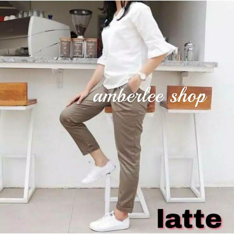 Celana cewek BAGGY PANTS Celana bahan kain wanita terbaru celana panjang warna kain wanita kekinian