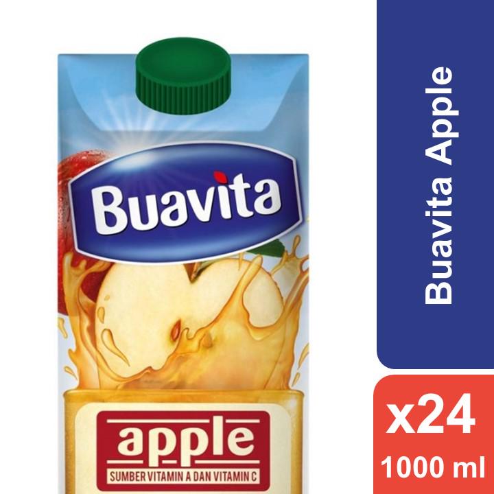 

Buavita Juice Jus Kemasan Rasa Buah Asli Apel 1000ml x 24 Pieces (2 Carton)