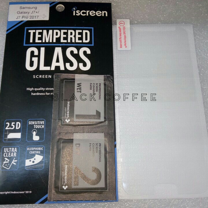 Tempered glass samsung J7 pro / J7 plus tempered glass iScreen bening