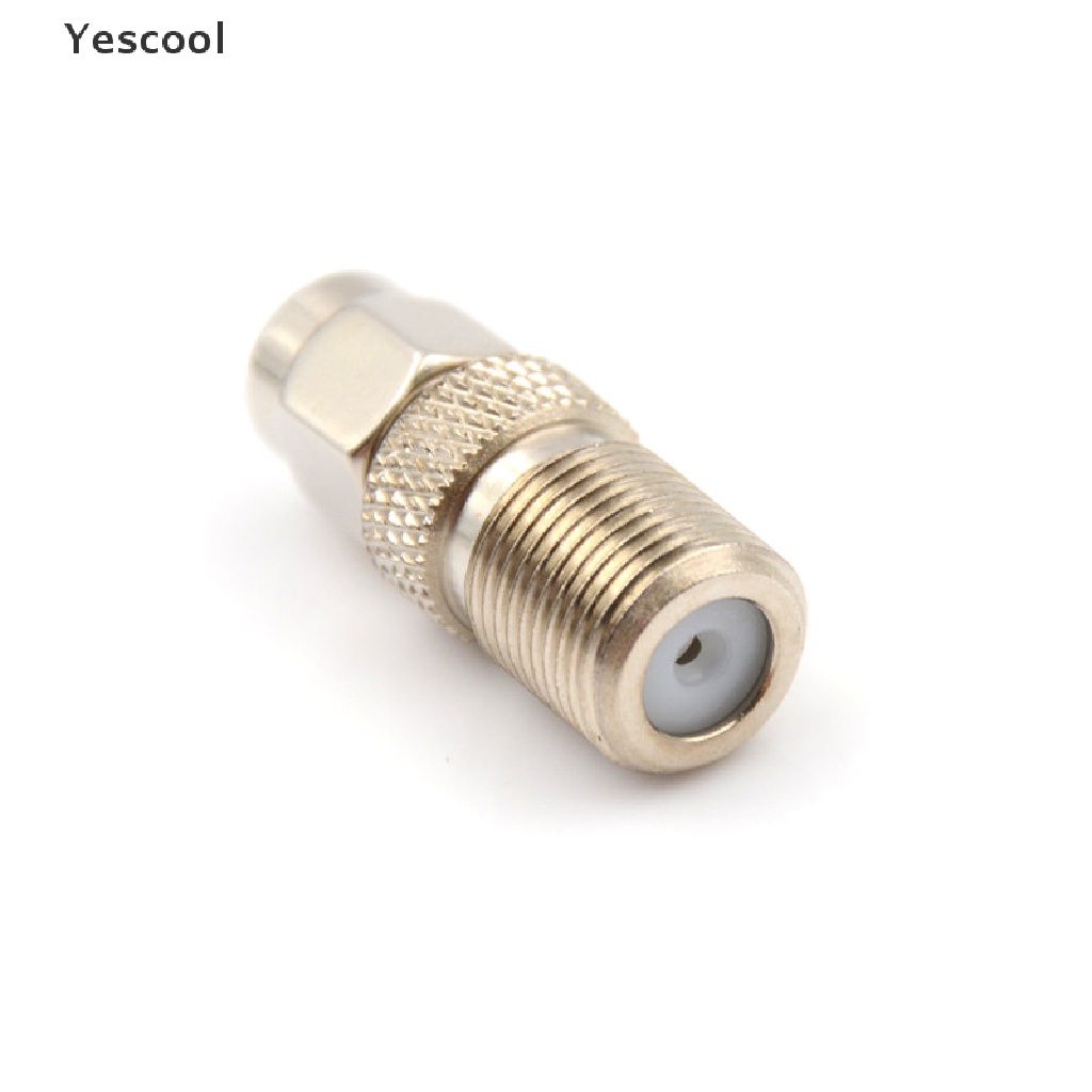 Yescool Adapter Konektor Kabel Coaxial Tipe F Female Ke SMA Male Warna Silver