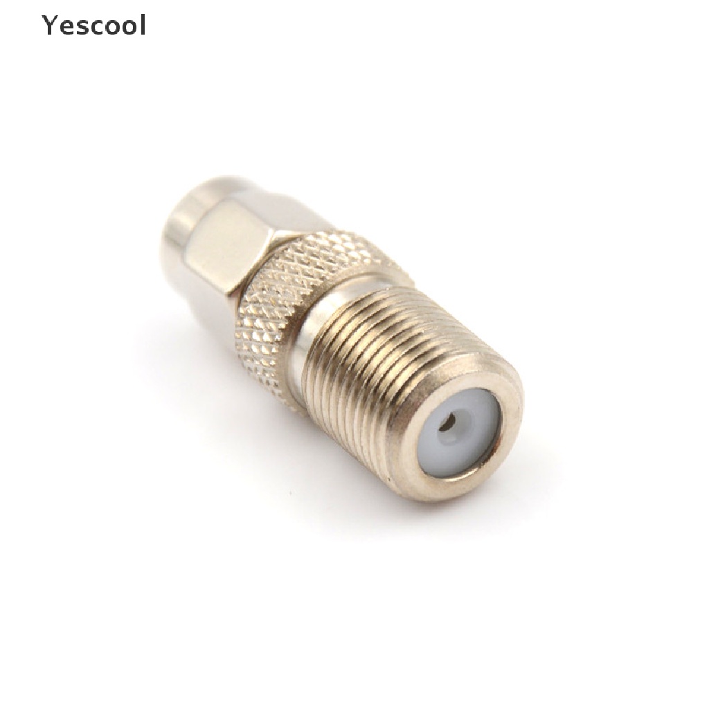 Yescool Adapter Konektor Kabel Coaxial Tipe F Female Ke SMA Male Warna Silver