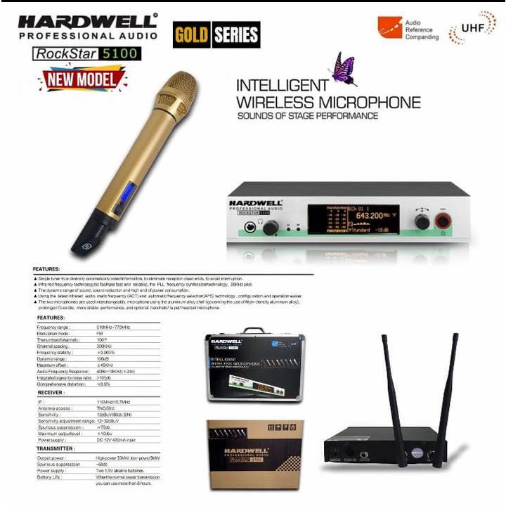 Mic Wireless Hardwell Rockstar 5100 / Rockstar5100 / Rockstar-5100 Original