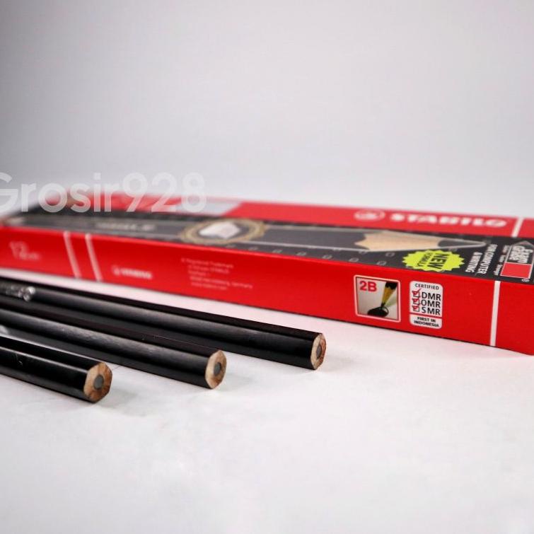 

(Z2L2) (Per 12) Pencil / Pensil Serut Stabilo Hitam Exam Grade 2B //Restock
