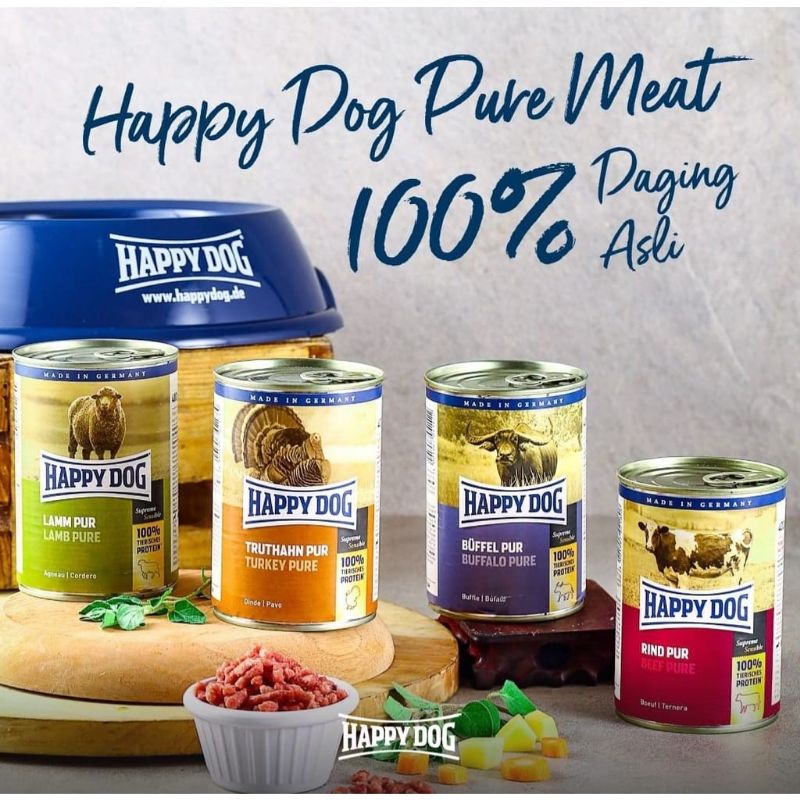 Happy Dog Makanan Anjing Dewasa Pure Meat | Wet Food 400 Gram