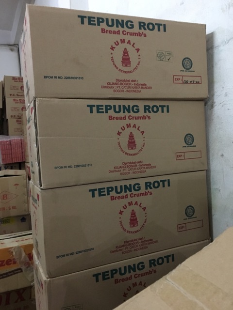 Tepung Roti Kumala Dus / Bread Crumb ( 20 x 500gr) / Tepung Roti Karton /