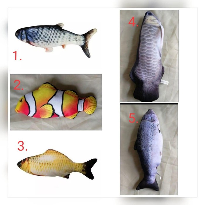 Mainan Kucing Boneka Ikan Bisa Bergerak Lucu/Cat Toy ACC