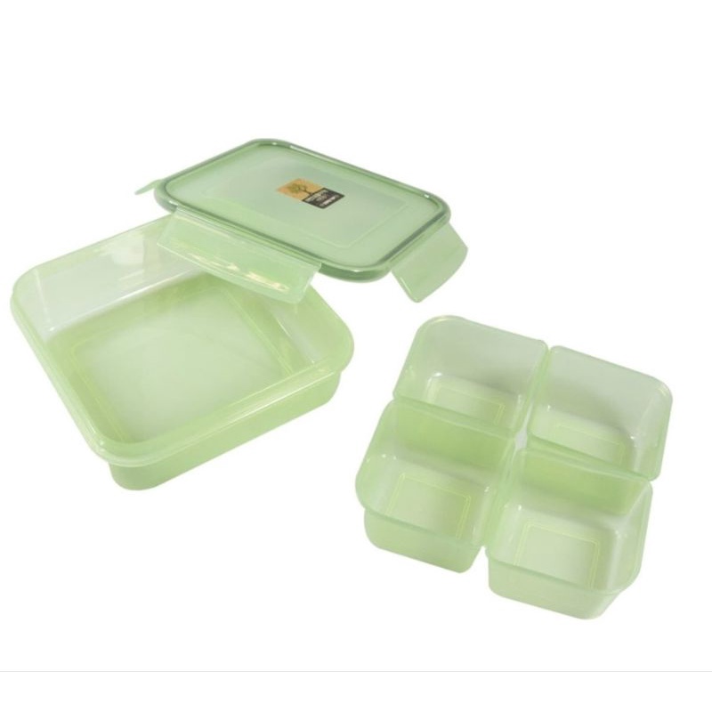 Komax Biokips Sandwich Box Tempat Bekal Kotak Makan Bento Sekat 4 700ml