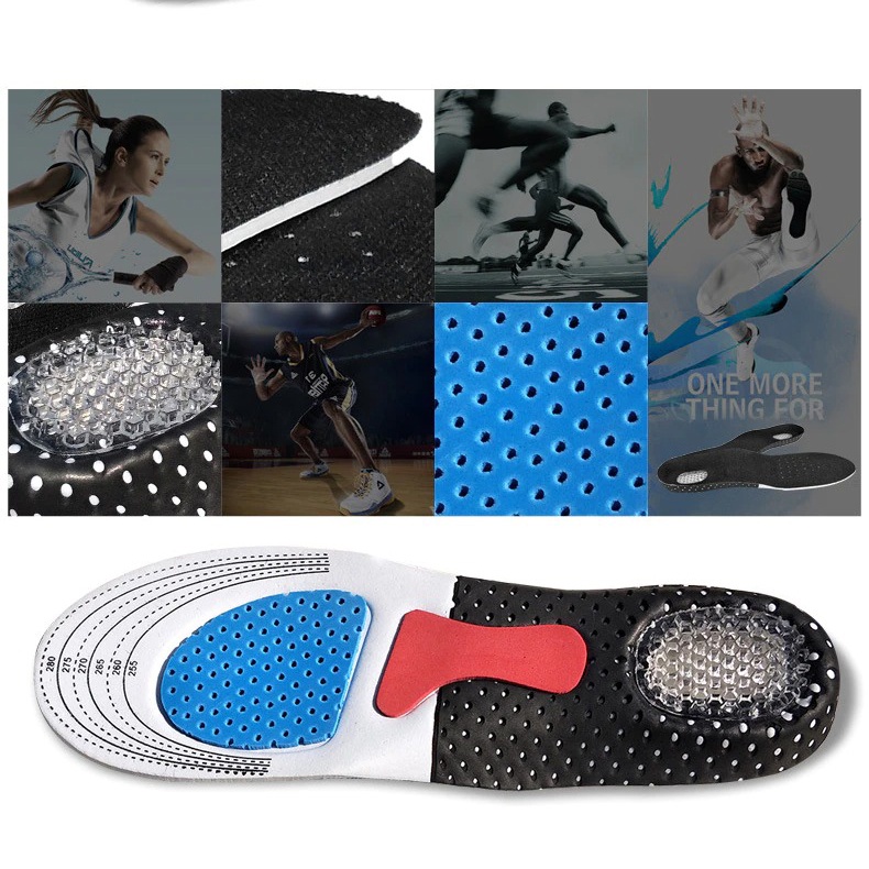 Insole Alas Kaki Sepatu Shock Absorb Gel Orthotic Arch | Alas Sepatu Olahraga Sneaker