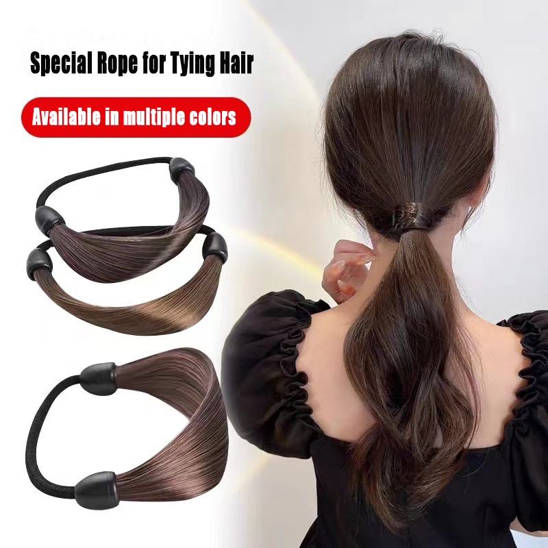 Ikat Rambut Elastis Bahan Kulit Untuk Wanita