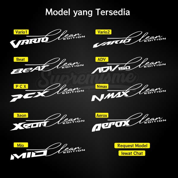 Stiker Vario Clean Edition / Sticker Motor Clean Edition Vario Beat ADV PCX Mio Signature / Stiker Signature Vario Beat ADV PCX Aerox / Sticker Chrome Vario Beat ADV PCX Glossy Waterproof / Sticker Hologram Signature Vario Beat ADV PCX (Selalu Ready)