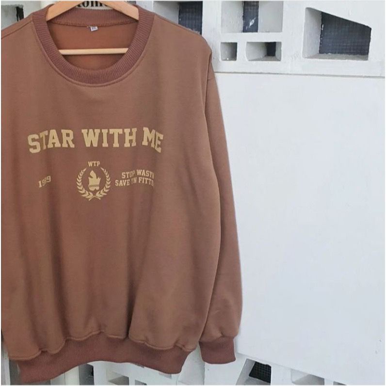 Sweater Oversize Wanita Star With Me XXL LD 130 - Pakaian Wanita