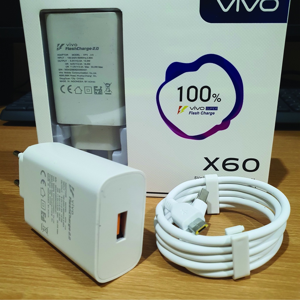 Charger Vivo Original 100% Fast Charging 9V-2A / Charger Vivo V11 V9 V7 V5 V5max V3max Y95 Y91 Y71