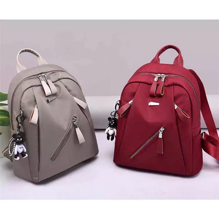 RH BAGS (COD) Tas Ransel Wanita Hangout Mewah Semi Kulit Gendong Wanita Terbaru Kekinian Fashion