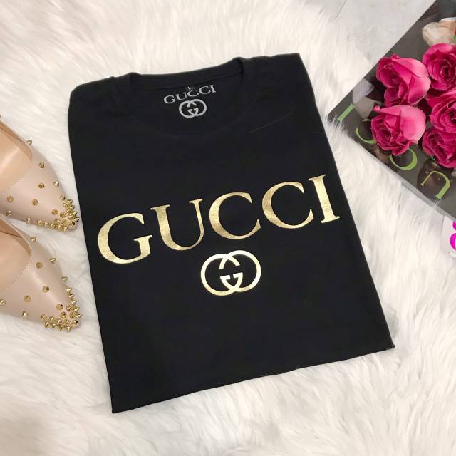 GUCI LK GOLD BRANDED TEE