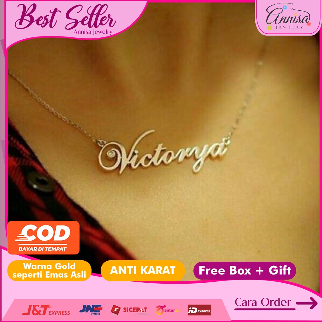 Kalung nama monel 25/gold 70