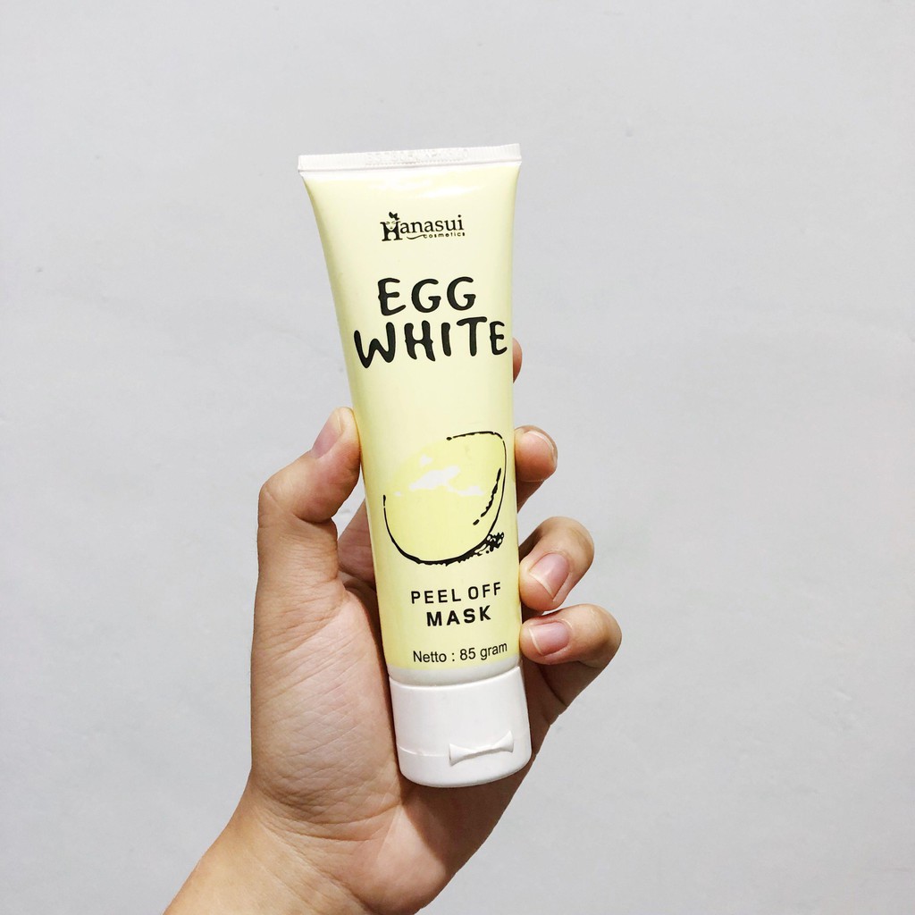 Hanasui Egg White Mask Peel Off Masker Pencerah Wajah kemasan Botol Tube