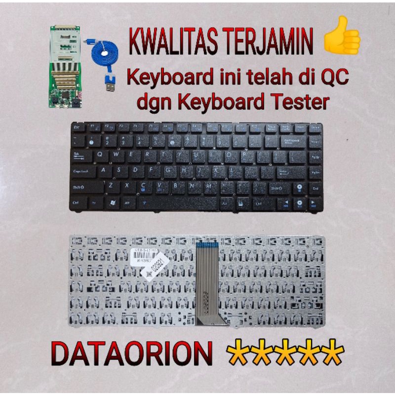 Keyboard Asus Eee pc 1215 1215B 1215N 1215P 1225B 1225C series hitam