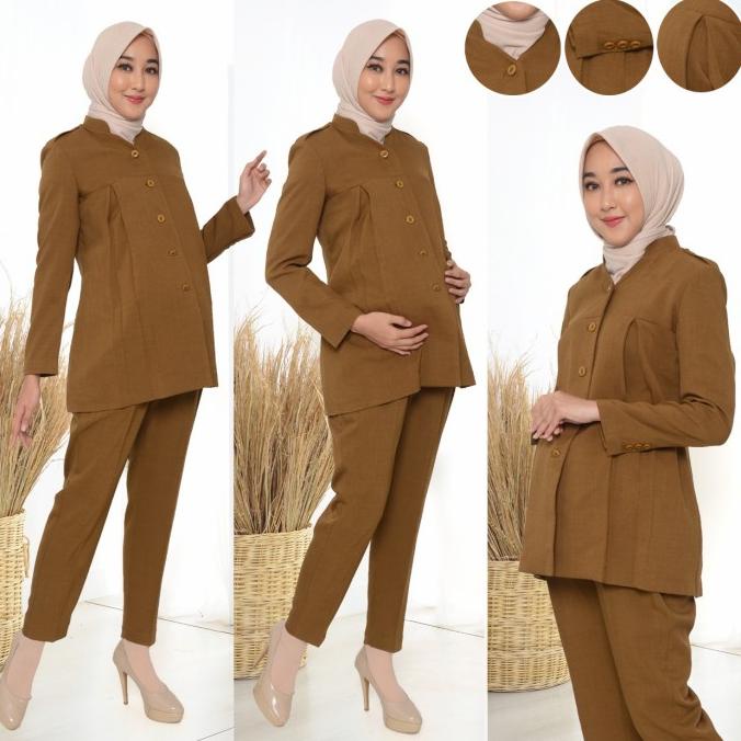 Seragam Dinas Pemda Hamil Baju Kantor Pemda Bumil Baju Khaki